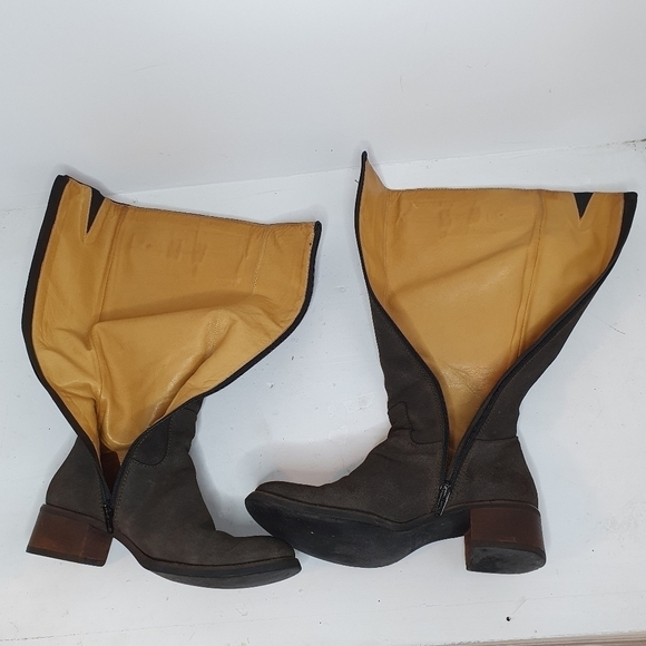 Malìparmi Suede Leather Heeled Long Boot Size 37 - Picture 11 of 13